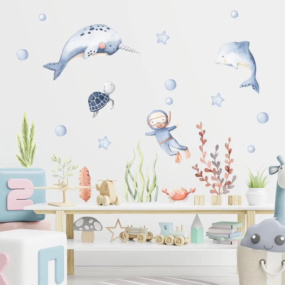 Stickers Muraux ⎮ Monde Marin Lovely Cocoon