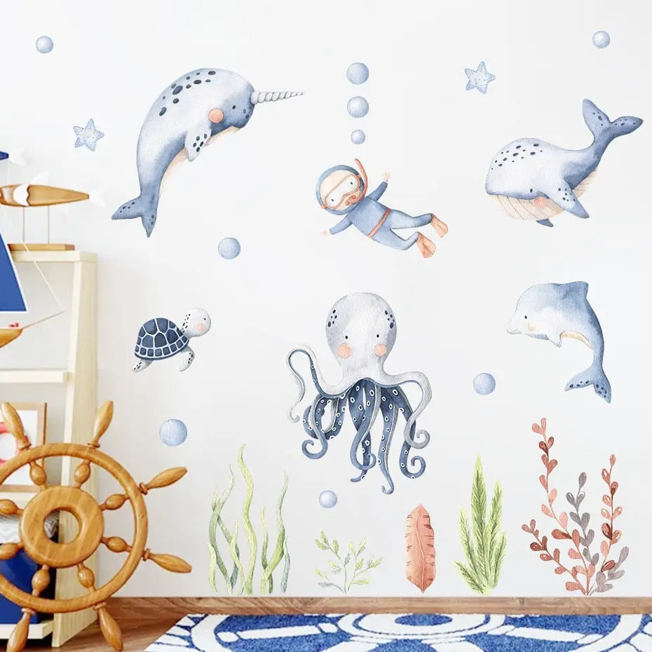 Stickers Muraux ⎮ Monde Marin Lovely Cocoon