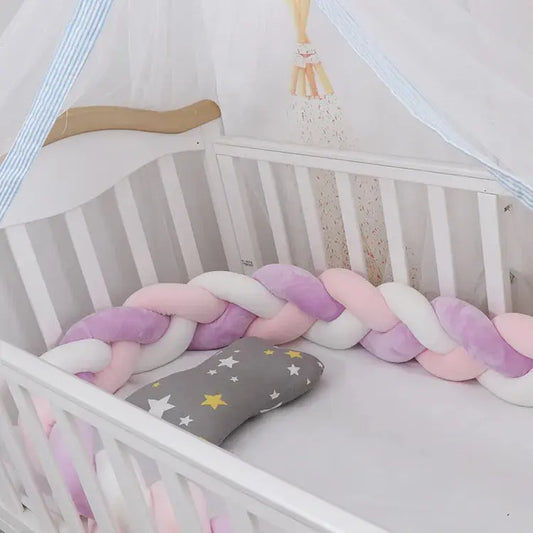 Tresse de Lit Rose Violet Blanc LovelyCocoon