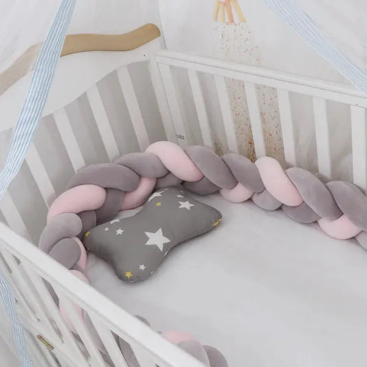 Tresse de Lit Rose et Gris LovelyCocoon